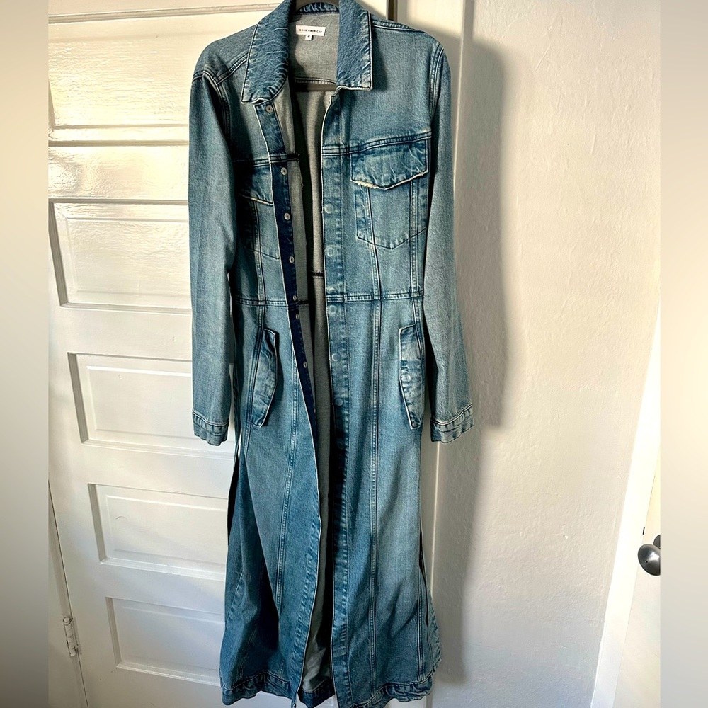 Good American denim coat.